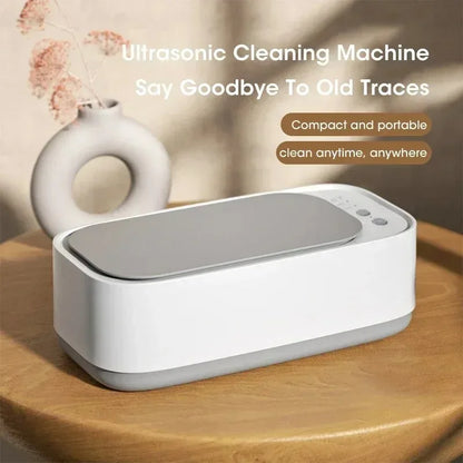 Portable Ultrasonic Cleaner Compact Ultrasonic Glasses Cleaning Machine High-Frequency Vibration for Jewelry/Eyeglass/Braces/