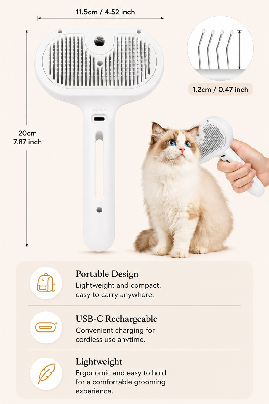 Zefraly™ Steam Grooming Brush